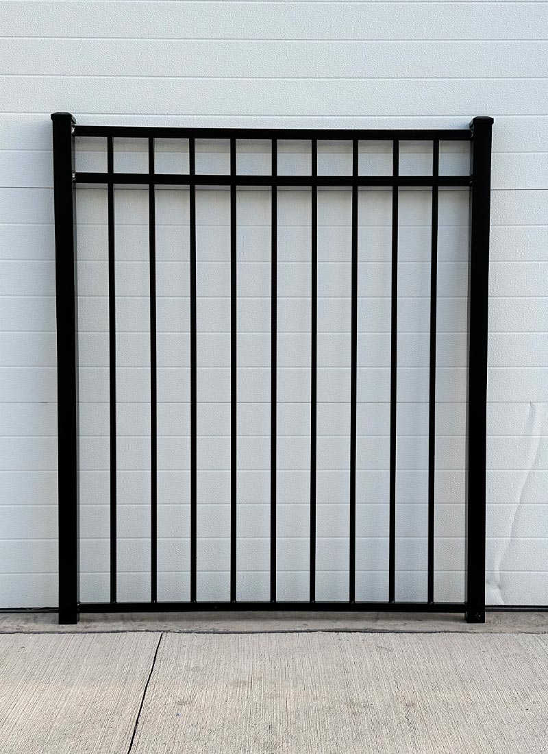 Aluminum ornamental 48" gate - R-02 Dennison - Black