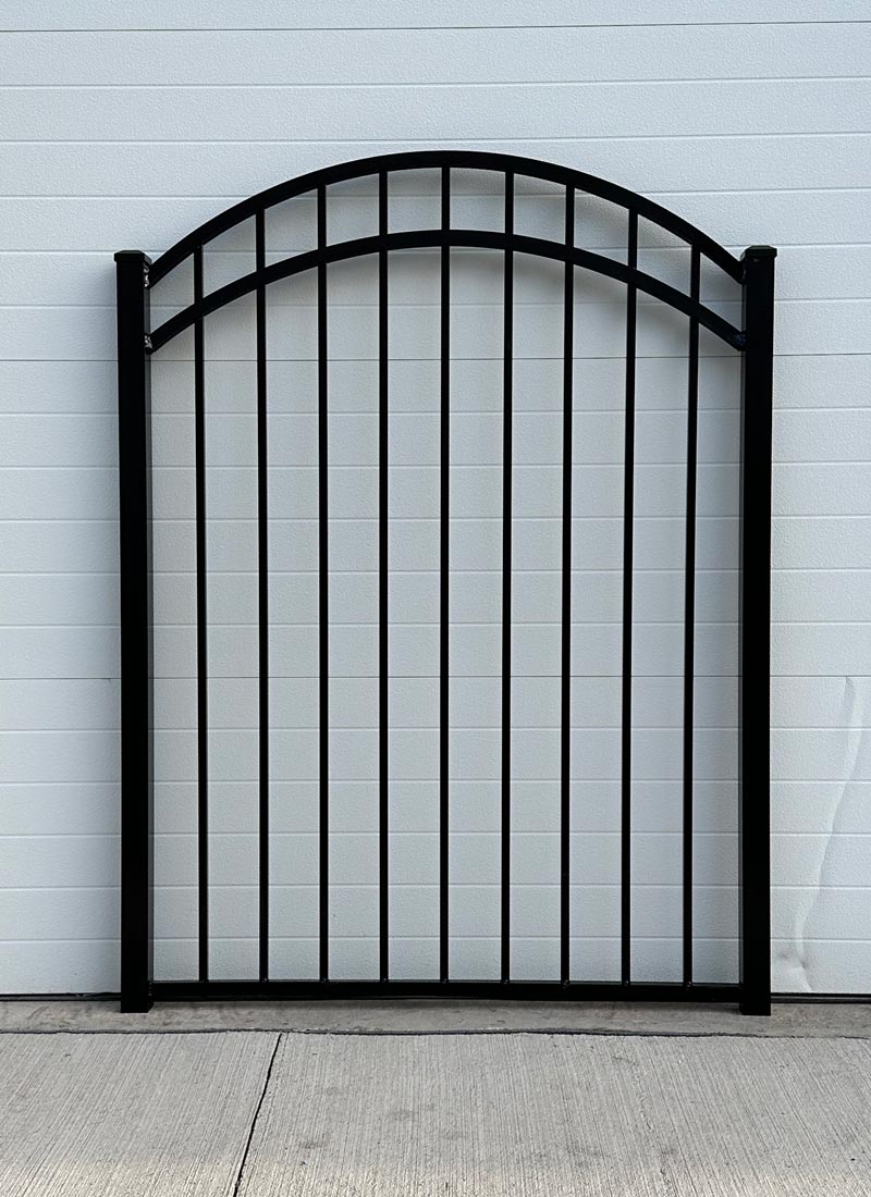 Aluminum ornamental 48" arched gate - R-02 Dennison - Black