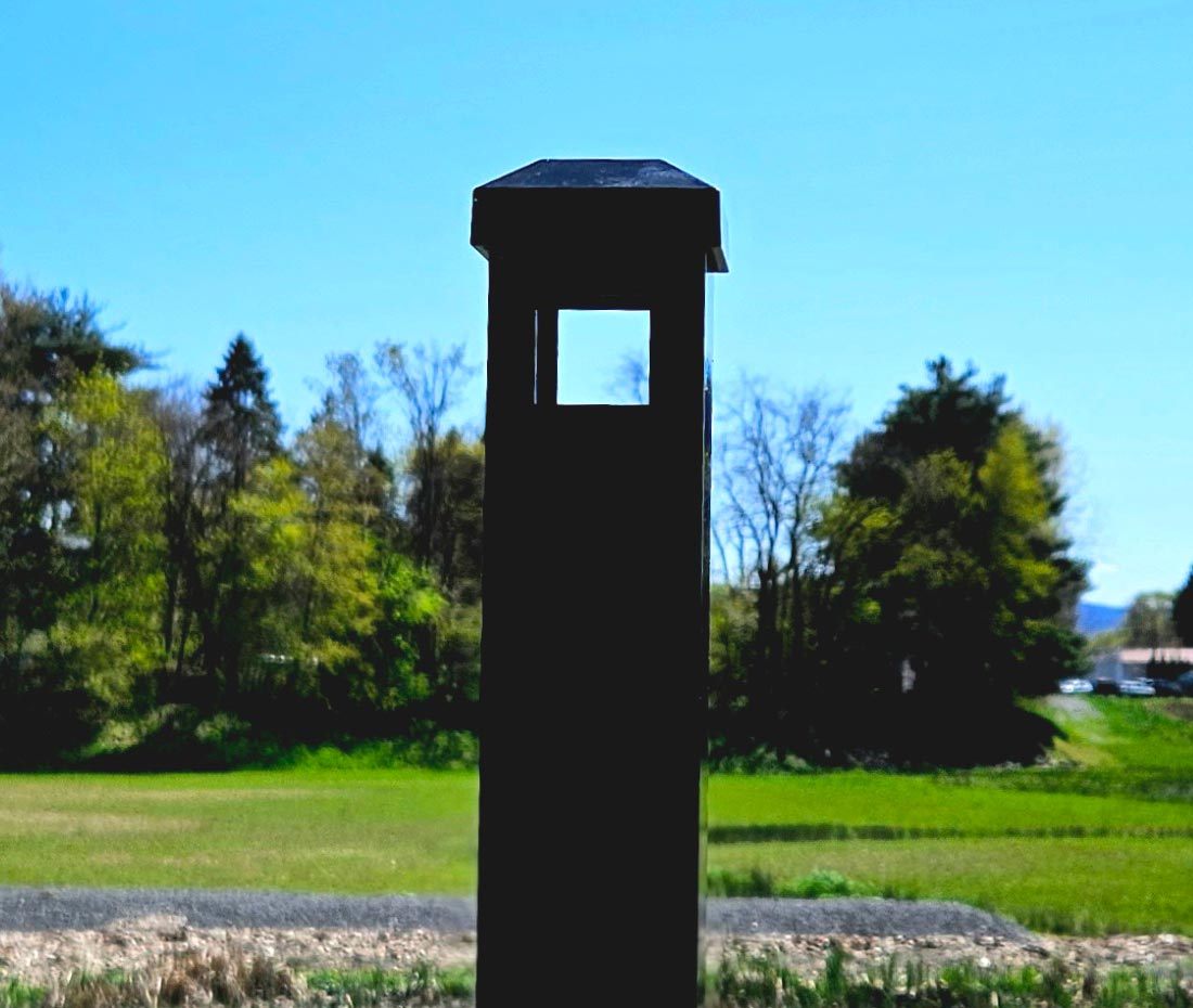 Aluminum Ornamental Line Post - R-02 Dennison - Bronze