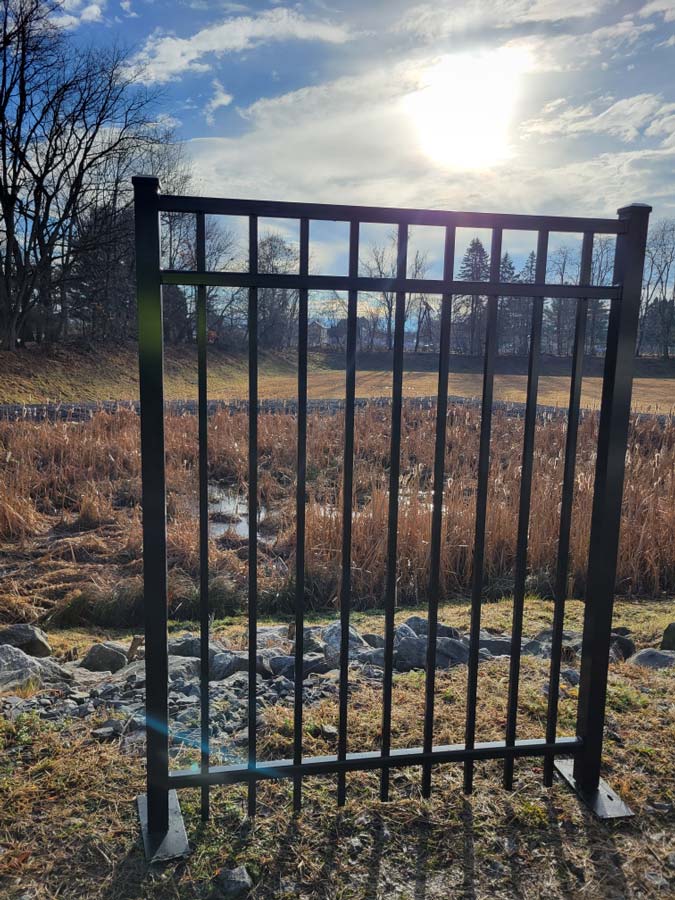 Aluminum ornamental 48" gate - C-03 Colonial - Black