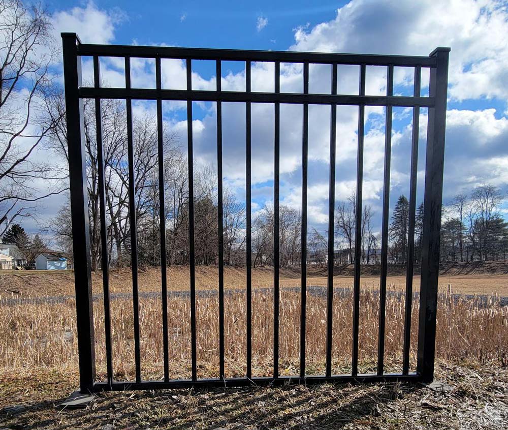 Aluminum ornamental 60" gate - C-03 Colonial - Black