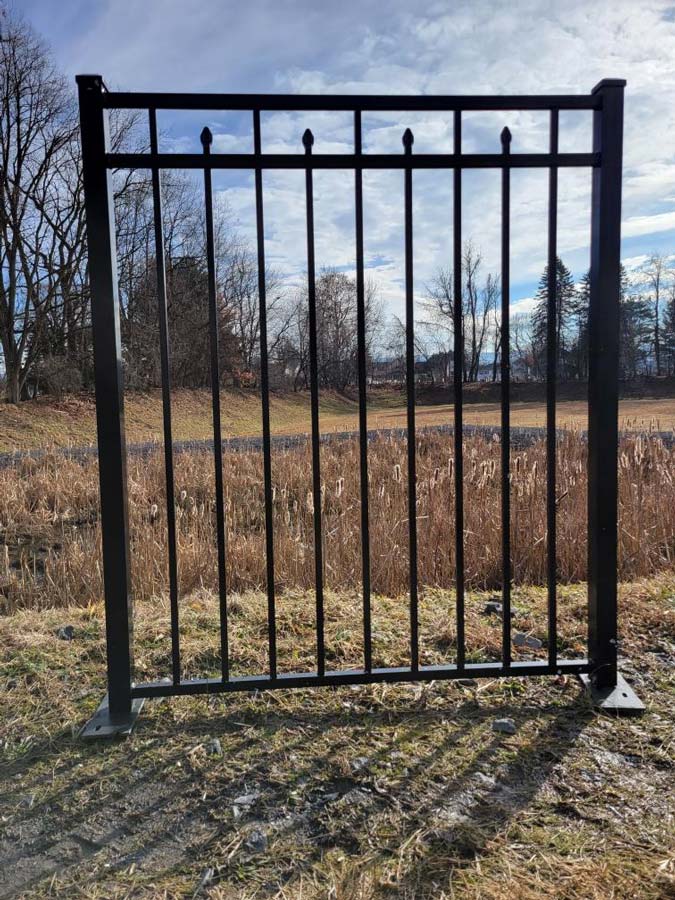 Aluminum ornamental 48" gate - R-02A Apollo - Black