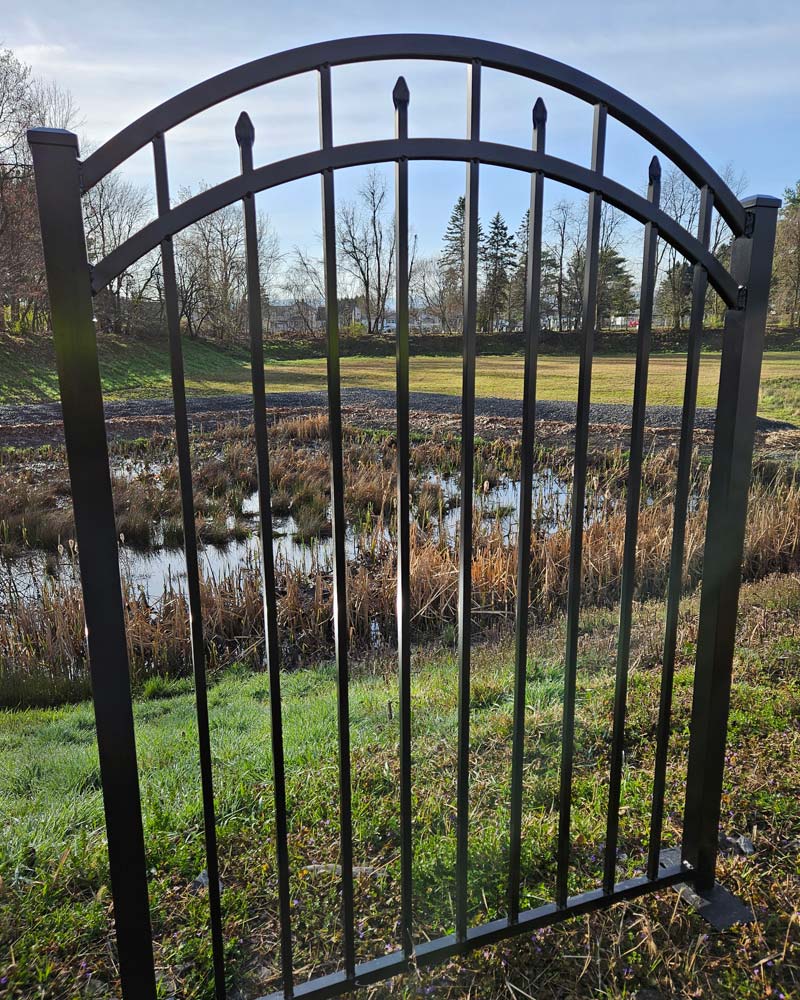 Aluminum ornamental 48" arched gate - R-02A Apollo - Black