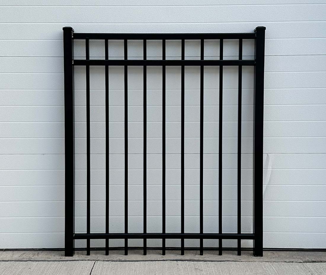 Aluminum ornamental 48" gate - C-04 Monument - Black