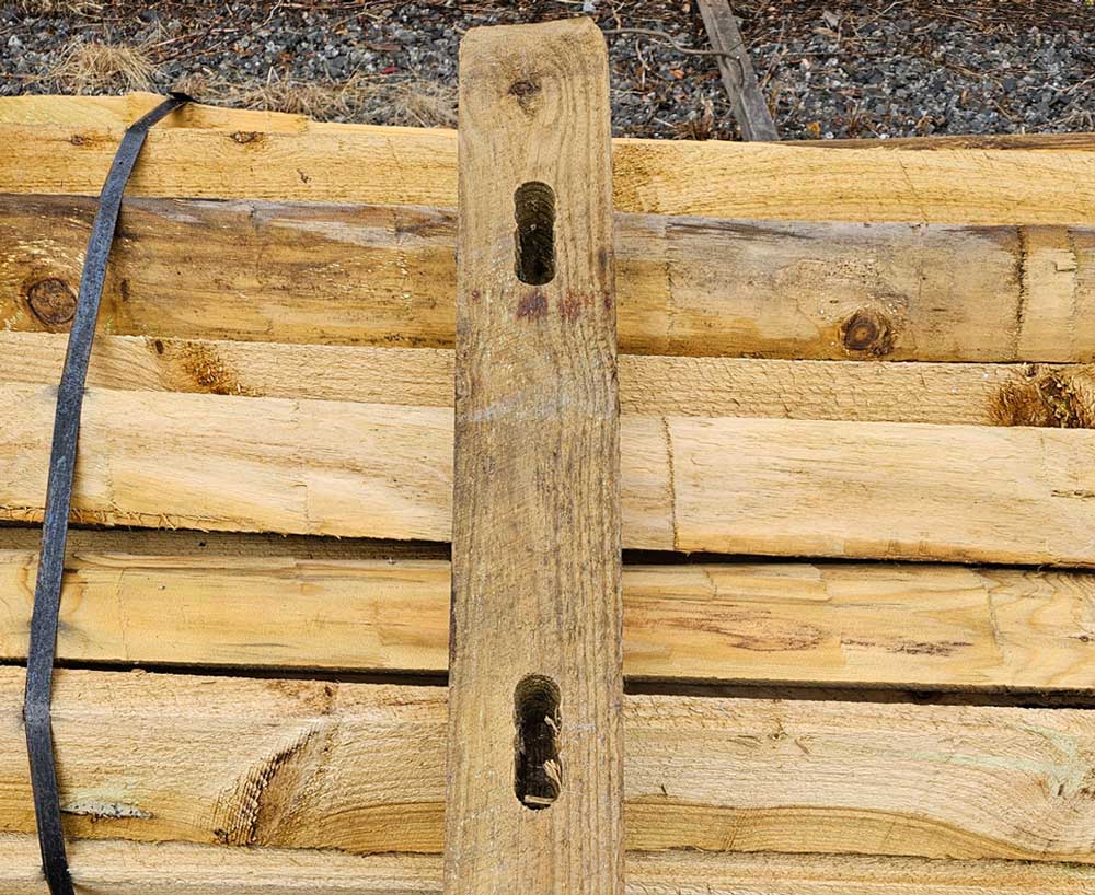 Split Rail 3 Hole End Post